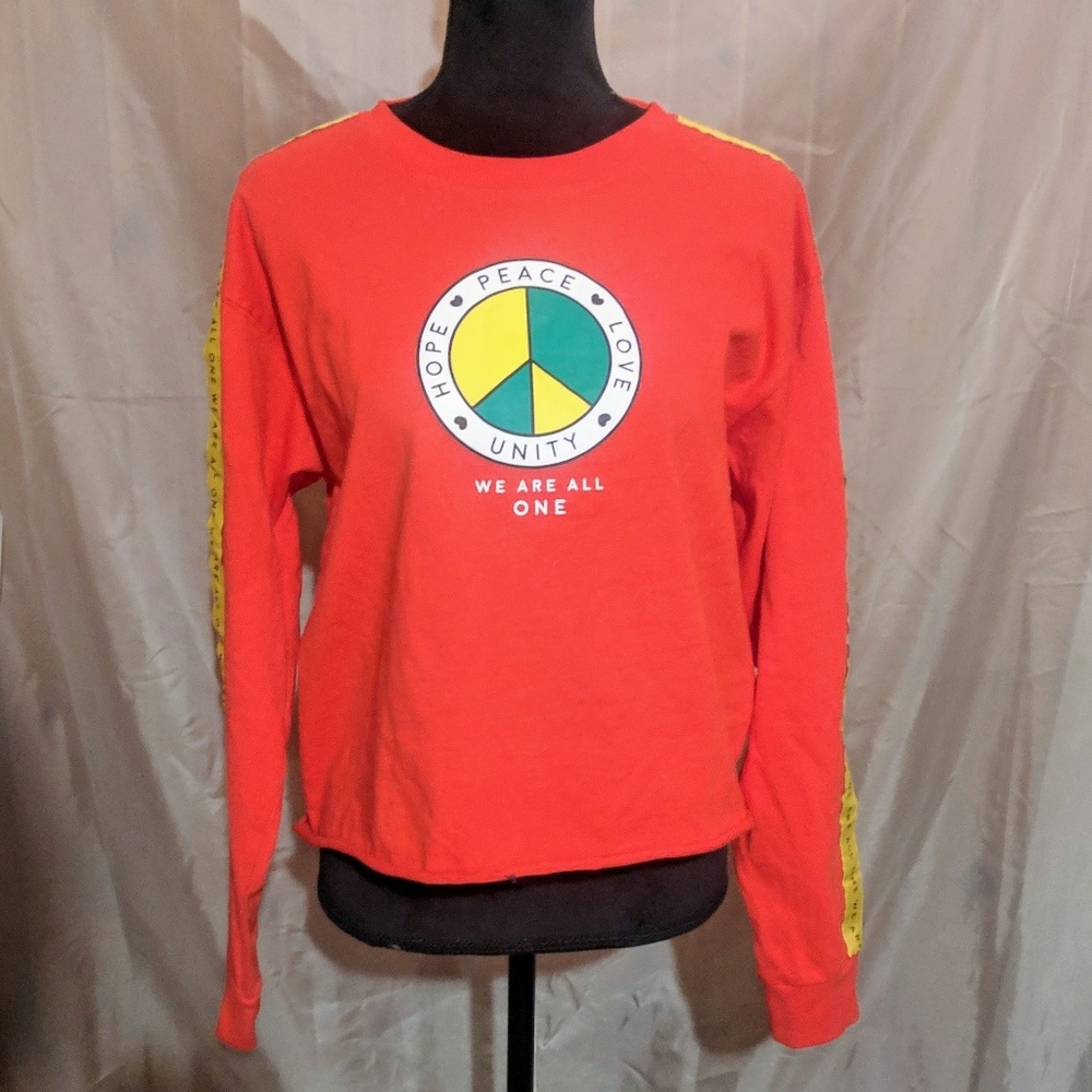 Mighty Fine Unity Crop Top Long Sleeve Shirt